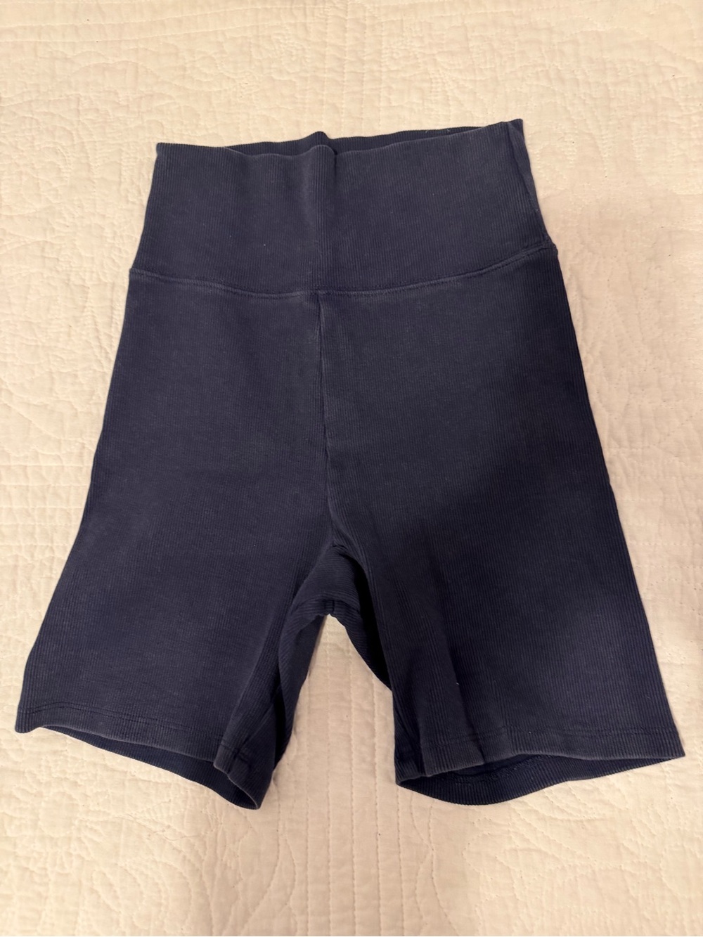 Nuuds Ribbed Biker Shorts Navy